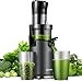 GDOR Slow Juicer Entsafter für Gemüse und Obst mit 90mm XL Einfüllöffnung, Hohe Saftausbeute Entsafter, Leise & BPA-frei Juicer, Einfach zu Reinigen Saftpresse Elektrische mit 2 Gläsern & Bürste 200W