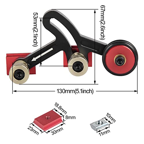 Image of Toolcool Clear Cut Precision Stock Guides One Way Bearing Roller Feeder Upgraded Featherboard Safety Feeding for Router Table Saw