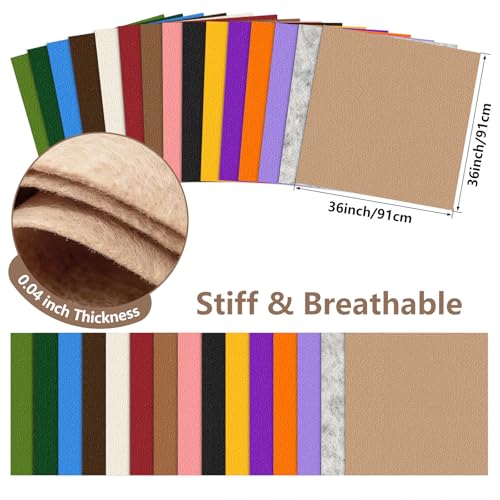 Image of Felt Fabric 36'' X 36'' Large Felt Sheets Stiff Craft Felt by The Yard for DIY Crafts Letter Coaster Flower Ornament Sewing Party Decoration Christmas Supplies Nonwoven (Khaki)