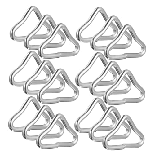 PENIKOKO Anillos Triangulares de Metal para Cama Elástica 25 Piezas de Hebillas Triangulares Reemplazables Accesorios Resistentes para Trampolín Portátil Alta Durabilidad y Uso