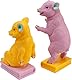 Kare Design Buchstütze Pig Party, (2-teilig), Mehrfarbig, Tiermotiv, Schweine, für Kinder, Anti-Rutsch-Beschichtung, Wohnzimmer, Deko für Regale oder Sideboards, 30x13x15 cm (H/B/T)