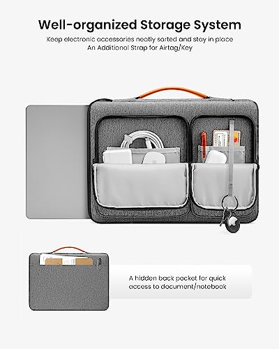 Image of tomtoc 360 Protective Laptop Case for 13-inch New 2026 MacBook Air M5 /A3449, M4 /A3240, M3 /A3113, M2 /A2681, M1 /A2337, MacBook Neo A18 Pro, 13-in Surface Pro 11th AI PC, Water-Resistant Carrying Bag