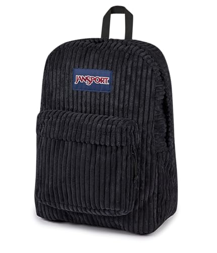 Image of JanSport Superbreak Plus FX Backpack - Work, Travel, or Laptop Bag with Water Bottle Pocket - Surreal Corduroy Black