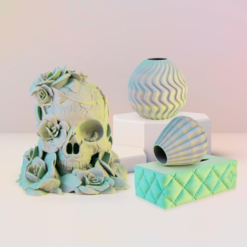 Image of iSANMATE Matte 3D Printer Filament, 3-in-1 Color Rainbow Filament, Coextrusion 3D Filament, Rapid Magic Color Change Filament 1.75mm, Dimensional Accuracy + /- 0.03 mm, Moonstone 1KG /Spool