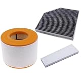 Air Filter Cabin Filter Compatible With Audi A6 C7 Avant 2011-2019 1.8T 2.0T/A7 Sportback 2015-2019