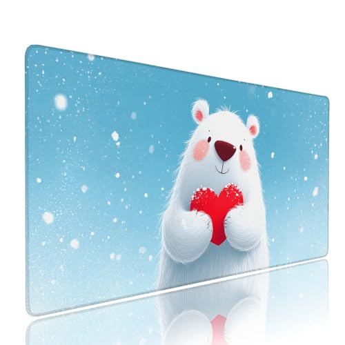 Tapis de souris XXL étanche avec bords cousus pour protection de bureau