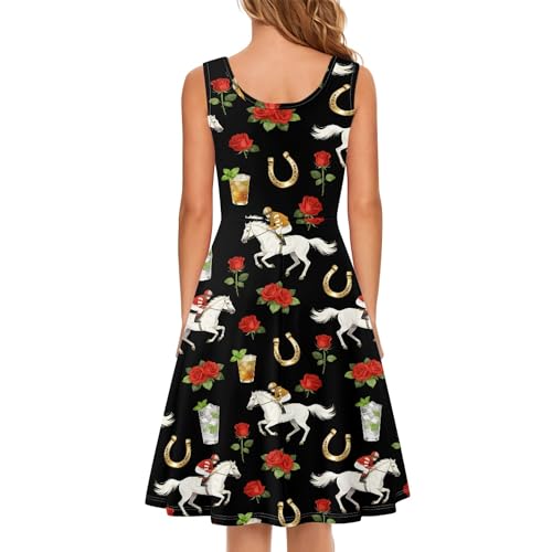 Image of TOADDITDO Womens Summer Sleeveless Tank Dress with 2 Side Pockets XS-4XL Plus Size