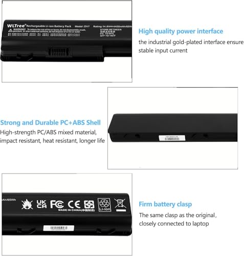Batterie 4400mAh pour HP Pavilion DV7 composants durables - 5