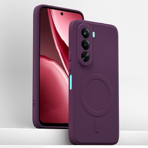 Image of Pikkme Back Cover for Realme P4x 5G Soft Matte Silicone | Slim Fit | Mag-Safe Design (Mag-Safe Not Support) Camera Protection Bumper Case (Purple)