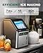 Silonn Nugget Ice Makers Countertop - 44lbs per Day Ice Machine with Self-Cleaning, Timer Pebble Ice Maker with Soft Chewable Ice, One-Click Operation Ice Machine, Stainless Steel
