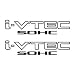 Elite Mailers 9"x2" i-VTEC SOHC Vinyl Decal Sticker - Black - 2 pieces