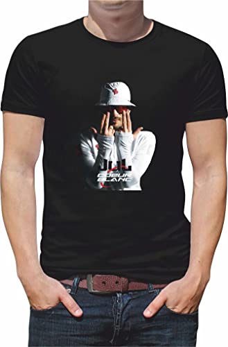 Générique T Shirt Chanteur jul Coeur Blanc DP N064 (XS, Noir)