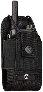 Selighting Tactical Interphone Pouch - Adjustable Short Radio Holder Military Radio Holster Hunting Intercom Bag (Black)