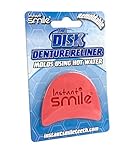 Instant Smile The Disk Denture Reliner, Relines Loose Fitting Dentures, Cushion Grip for Dentures, Molds and Softens in Hot Water, Non-Permanent and Removable, 1 Reliner