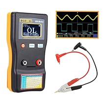 Geevorks Professional Capacitor Tester V2, Ohm Meter 0.001-100.0R with SMD Test Clip, Auto-Ranging Capacitance Resistance Circuit Tester