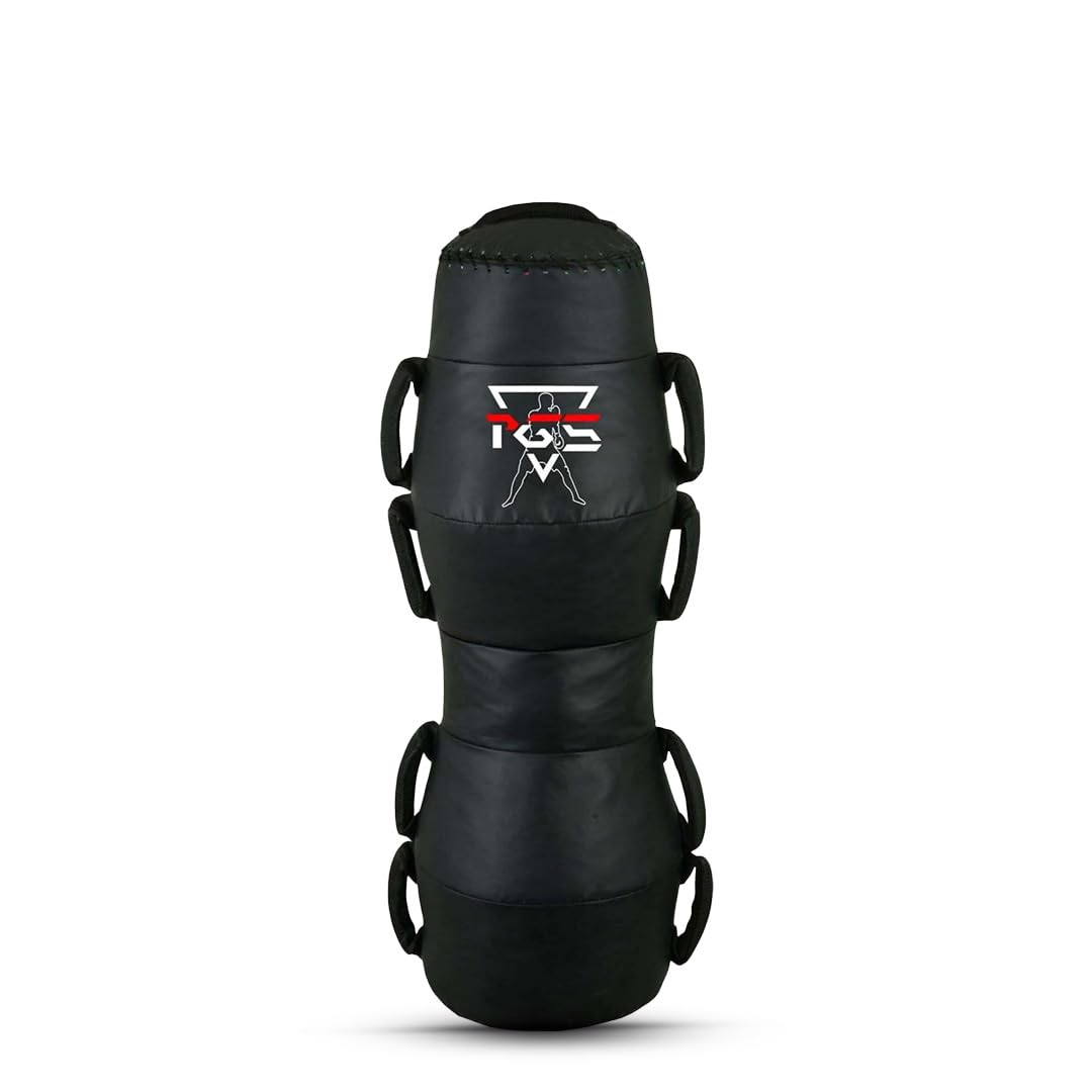 PGS Grappling Dummy with Handles, MMA Floor Punching Bag, Ground and Pound Training Throwing Striving BJJ MMA Punching Dummy Strong Vinyl Material for Pro Training - UNFILLED