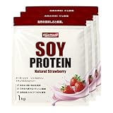 OgarMade ソイプロテイン 人工甘味料不使用 国内製造 大豆 植物性プロテイン (ナチュラルストロベリー, 3kg)