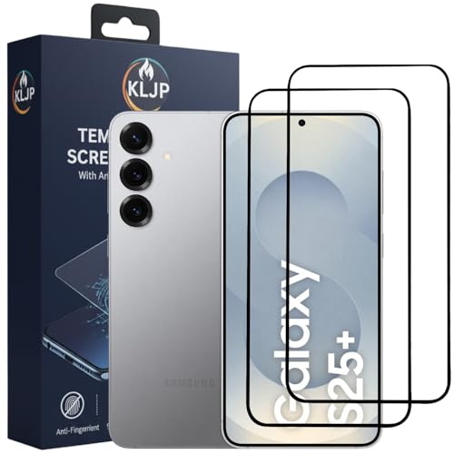 Image of Military-Grade Gorilla Tempered Glass For Samsung Galaxy S25 Plus With Installation Kit | Edge to Edge Coverage | Black (Pack Of 2)