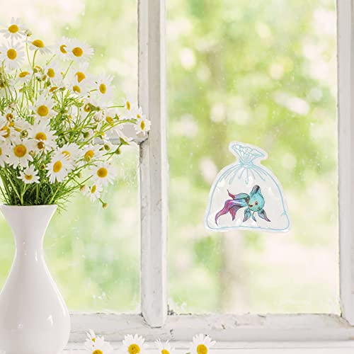 Stickers For Teens Boys Transparent Decorative Glass Film Window Door Tint Rainbow Effect Static Cling Heat Control Rainbow Stickers For Kitchen Dining Room Bedroom Living Room (Blue C, One Size) #TOP1