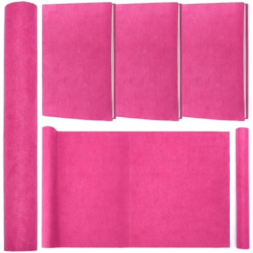 CRASPIRE 51 x 11.8 Suede Book Cloth Rose Red for Book Binding A4-A8 Fabric Surface Paper Backed Bookcover Books Album Scrapbooking Archival DIY Covering Protector Bookcloth Bookbinding Supplies