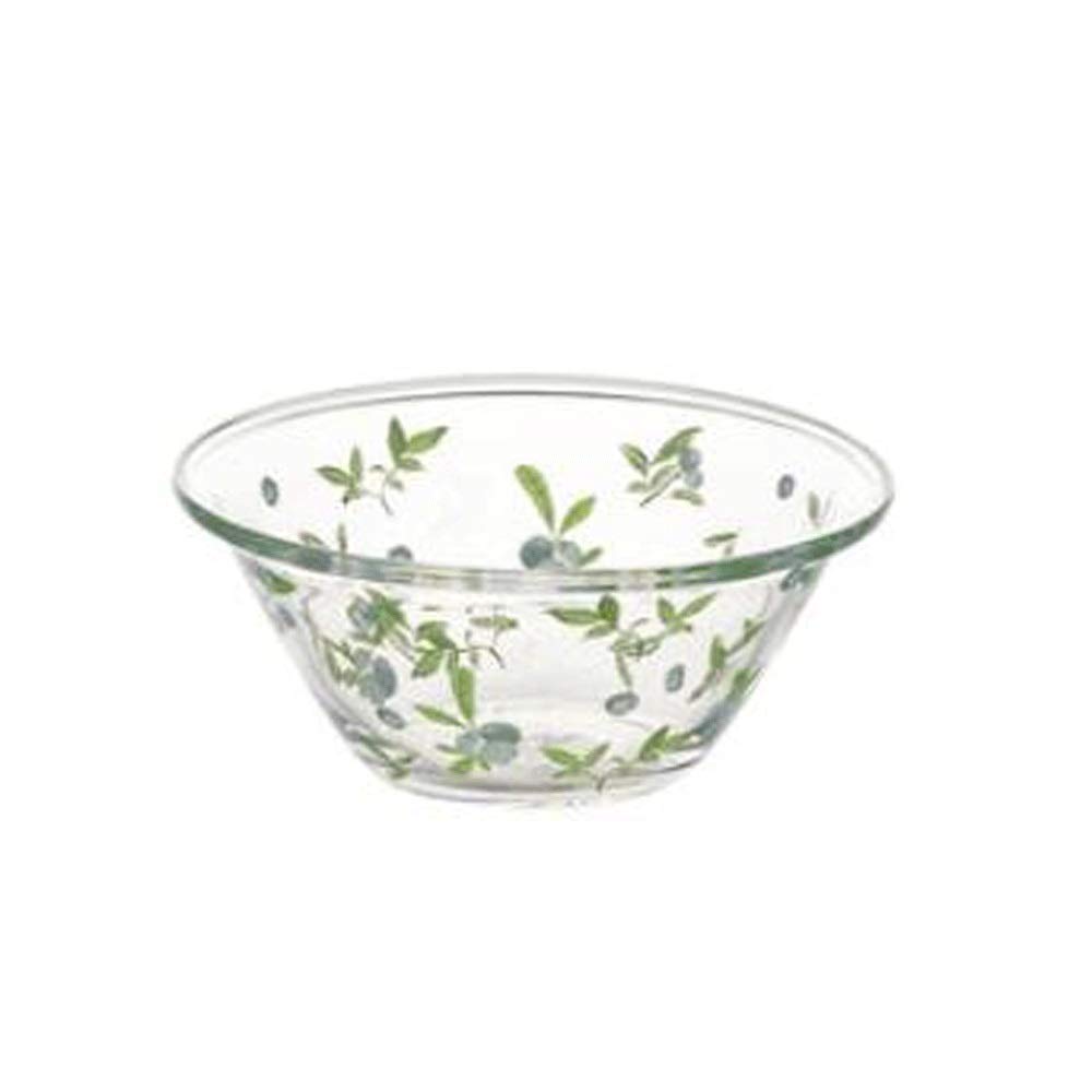 Bol Bol en Verre Transparent Bol à Salade de ménage Bol Simple créatif créatif Dessert Bol Bol léger et Durable 17 * 7,5 cm Convient for Lave-Vaisselle et Four à Micro-Ondes