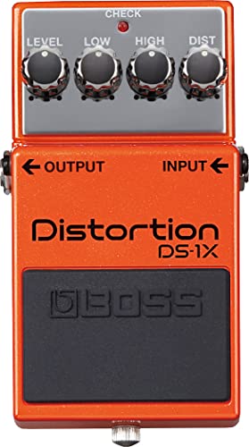Image of Boss DS-1X Distortion Bundle with Gearlux Instrument Cable, Patch Cable, and Picks