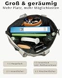 achilles Einkaufstasche, Freizeittasche, Tragetasche aus Polyester mit Reißverschluss, Waschbar & wiederverwendbar für Einkauf, Sport, Pool, Strand, 51 cm x 20 cm x 40 cm (Schwarz)