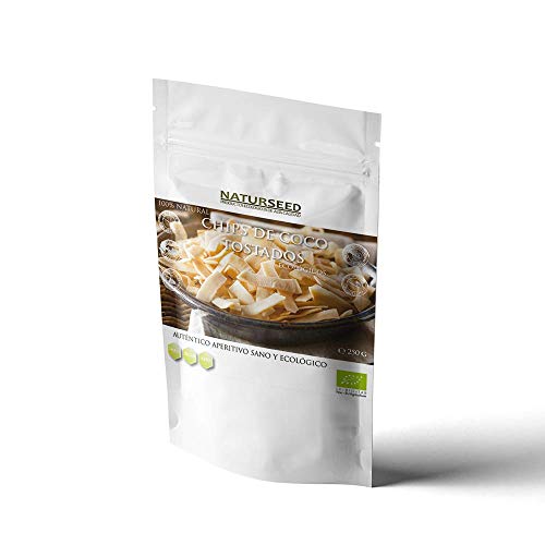 NATURSEED - Chips de Coco Ecológico - Sin Azúcares Añadidos - 100% Natural - Sin Aditivos ni Conservantes (Tostado 250GR)