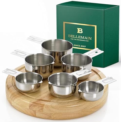 Bellemain Stainless Steel Measuring Cups Set of 6, Nesting Design