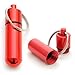 Produktbild Ganzoo Pillen-Dose im 2er Set, Pillen-Box, Aluminium-Kapsel, Schlüssel-Anhänger Mini, wasserdicht, Farbe: rot, Höhe: 48 mm