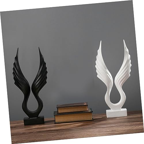 Décoration de table aile ange Gatuida en résine sculptée haut de gamme