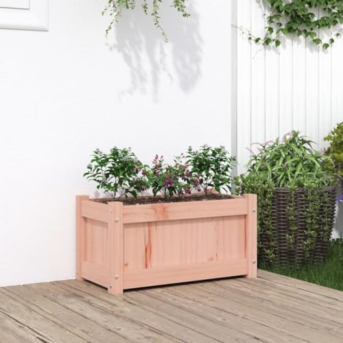 INLIFE Pflanzkübel 60x31x31 cm Massivholz Douglasie,Heim & Garten,Rasen & Garten,Gartenpflege,Blumentöpfe & Pflanzgefäße,Braun,6.4 KG,837445