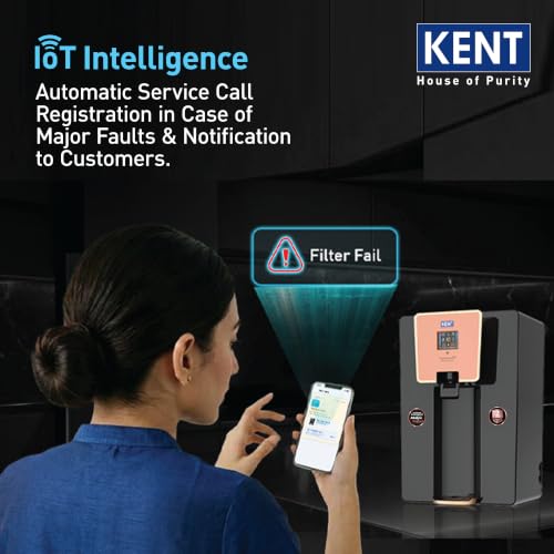 Image of KENT Supreme IoT RO Water Purifier | 2 Yrs Comprehensive Warranty* | No Service Cost for 2 Yrs | RO+UF+UV+Alk+Cu+TDS Control+UV In-Tank | IoT Enabled | 8L | Ideal For Borewell /Tanker /Municipal Water