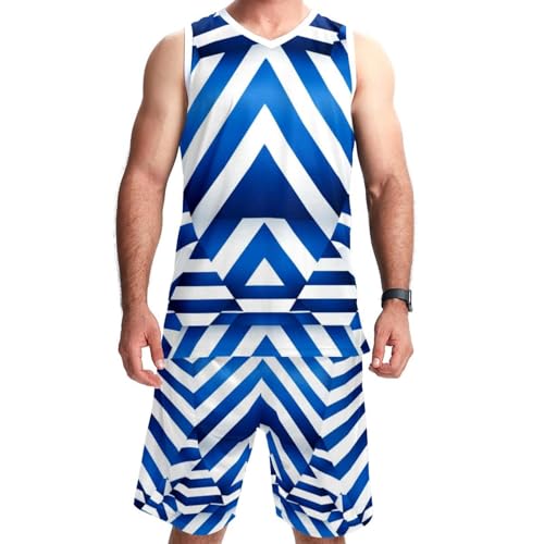 Combinaison de basket-ball uniforme d'équipe bleu taille 5XL unisexe