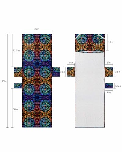 Boho Beach Lounge Chair Towel Cover, Soft Chaise Lounge Towel with Side Pockets Patio Pool Chairs Cover for Beach/Pool Sunbathing 29x85 Modern Geometric Abstract Art Colorful Ethnic