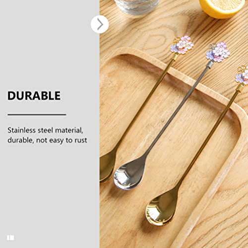 UPKOCH 4 Unids Fruta Postre Cuchara Creativo Acero Inoxidable Cuchara Café Agitación Cuchara Cuchara Cuchara Cuchara… - Imagen 8