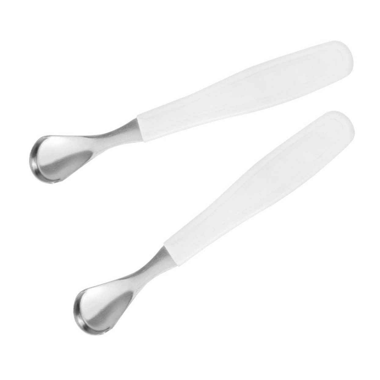 WOFASHPURET Set of 2 Tongue Cleaners Tongue Coating Scrapers Ergonomic Handle White for Tongue Cleaning