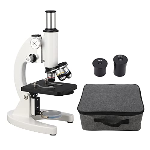 NDNCZDHC Monocular Microscope for Students Adults, 640X Magnification Dual Coaxial Focus Handwheel Microscope Kit with Lens and Storage Bag