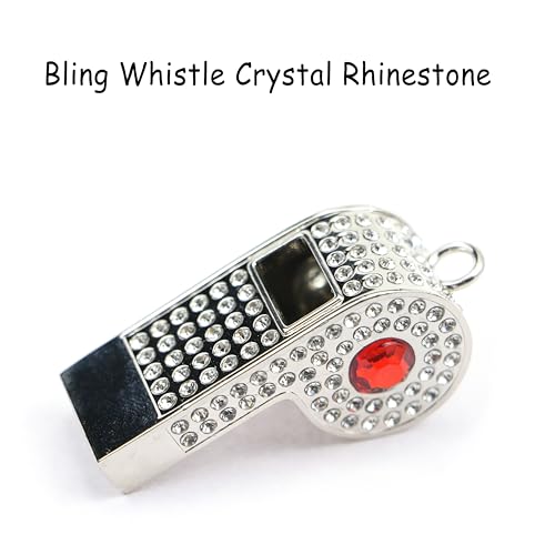 Silbato de Metal con Cadena y Rhinestone para Deportes miniatura 5