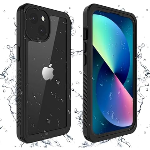 YMCCOOL for iPhone 13 case, iPhone 13 Waterproof case with Built in Sensitive Screen Protector, Full Body Rugged Heavy Duty Shockproof Waterproof Phone Case Cover for iPhone 13 6.1 inch Black Cover