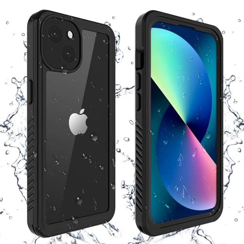 YMCCOOL for iPhone 13 case iPhone 13 Waterproof case with Built in Sensitive Screen Protector Full Body Rugged Heavy Duty Shockproof Waterproof Phone Case Cover for iPhone 13 6.1 inch Black