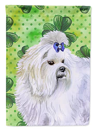 Drapeau Bichon Maltais Saint-Patrick grand format en toile pour décoration de jardin - 2