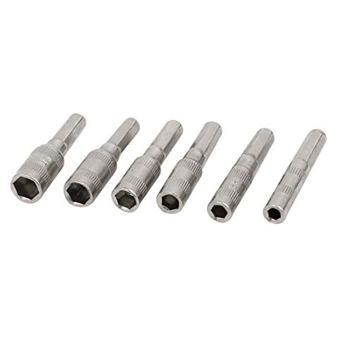 sourcing map 6 in 1 Set M2,5 M3 M3,5 M4,0 M4,5 M5 Innensechskant Steckschlüssel Adapter Bohrer Cover