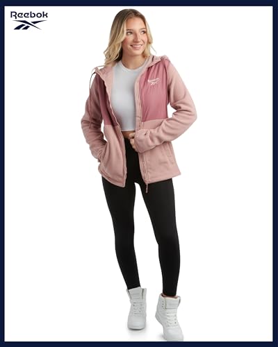 Reebok Womens Fleece Jacket - Lightweight Super Soft Polar Fleece Lined Outerwear - Zip Up Hooded Winter Jackets for Women - Image 7