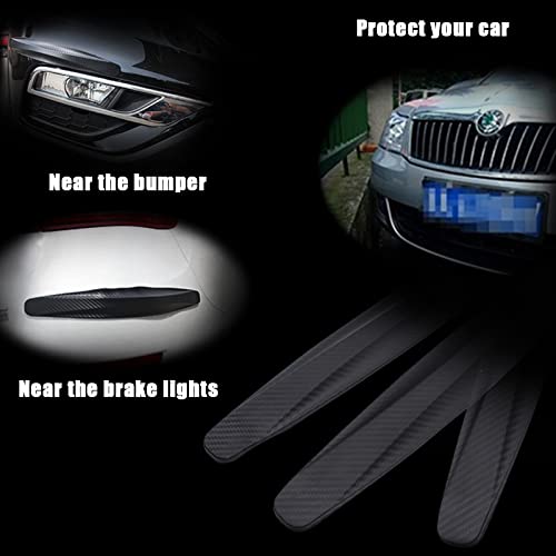 Fogfar 2 Pcs Car Front Rear Bumper Protector Strip, Anti-Scratch Rubber Strips For Car Bumpers Side, Carbon Fiber Textured Rubber Bumper Protector Strip For Cars Suv Pickup Truck (Black) #TOP6
