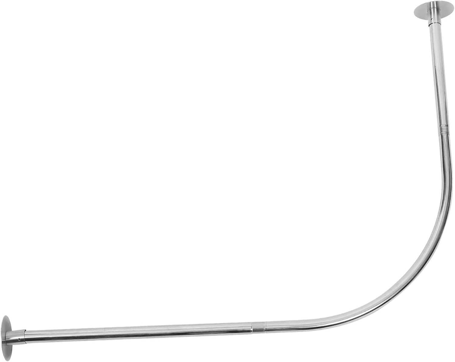 Curved Telescoping Pole Blackout Curtain Rod Extendable for Shower Home Easy Install