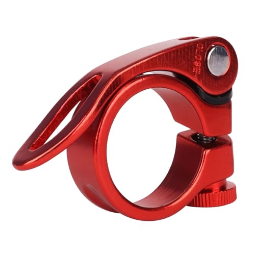 YANRUHFL Bike Bicycle Quick Release SeatPost Clamp 34.9mm 31.8mm MTB Bike Road Bike Casual Bike Seatpost Clamp (Red, 31.8mm)