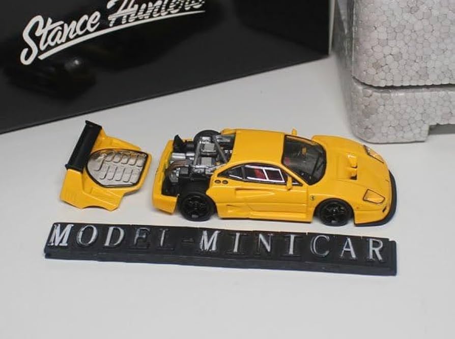 Stance Hunters 1/64 フェラーリ F40 LM 黄色 Amazon | Yellow！金属製！SH 1/64 フェラーリ Ferrari F40 LM