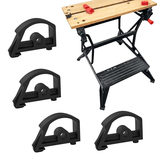 Sintrix Fab 242416-00 Lot de 4 ressorts de jambe de rechange compatibles avec Black & Decker Workmate WM225, WM425, MM003 Noir