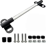 SUONE Heavy Duty Wheelbarrow Axle Bracket Set Compatible with 5/8” Wheelbarrow Axles 10' x 0.63' Wheelbarrow Axle Shaft and 2.1' x 3.3' Brackets Includes Bolts and Nuts and POM spacers